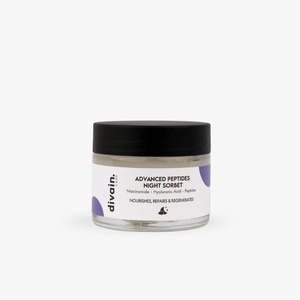 Divain Advanced Peptides Night Sorbet Crema Viso Notturna con Niacinamide, Acido Ialuronico e Peptidi - Product Image 1