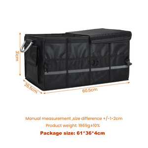 Caja organizadora grande de tela Oxford plegable para SUV, para maletero de coche, cestas de almacenamiento Premium para la gestión de vehículos - Product Image 5