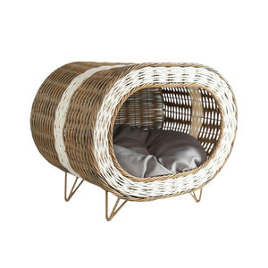 Новая дизайнерская лежанка для животных из плетеной ивы: уютное домашнее место для кошек и мягкая квадратная лежанка для собак - Product Image 3