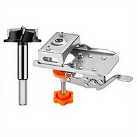 Kit de gabarit de perçage de charnières A2UD 35 mm en acier inoxydable, ouvre-trou, guide de perçage et localisateur pour le travail du bois