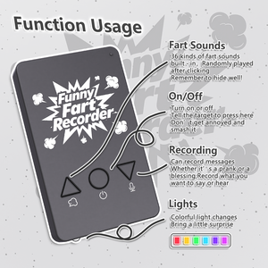 2025 Nieuwste Grappige Draadloze Afstandsbediening Scheet Bom Prank Machine Party Promotie Speelgoed Met Lawaai Maker Gemaakt Van Duurzaam Plastic - Product Image 2