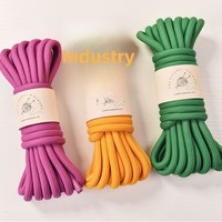 Corde en polyester cardé teint de 8 mm, filé à la main, 5 m, pour laisse de chien et sangle de sac