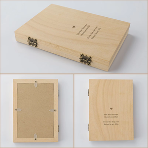 Kỷ niệm ngày cưới bằng gỗ Khung ảnh bộ nhớ cá nhân món quà khung ảnh gấp khung gỗ - Product Image 2