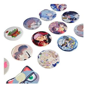 Custom Made Size 32mm 37mm 44mm 58mm Circle Tin Button Pin Lenticular Metal Tinplate Round Button Badges Anime for Shirt - Product Image 1