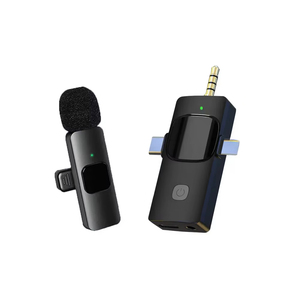 K15 ワイヤレスピンマイク ノイズキャンセリング機能付き 3in1 ミニマイク 2台同時接続 録音機器 - Product Image 3