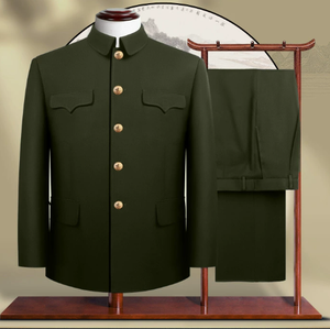 Veste <span class=keywords><strong>Mao</strong></span> pour hommes, tunique traditionnelle chinoise, hauts pour le Nouvel An, le Festival du Printemps, Zhong Shan, plusieurs poches, manteau, cadeaux pour papa - Product Image 3