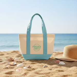 Sacs fourre-tout en toile personnalisés avec logo brodé pour <span class=keywords><strong>Trader</strong></span> Joe's, sacs de style lifestyle pour livres et événements, sacs pour femmes, vente en gros - Product Image 1