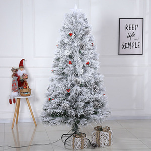Co-Arts Decoraciones de fiesta de alta calidad 8ft Lampara Fibra óptica Venta gigante Flocado Nieve Árbol de Navidad Arbol De Navidad Arboles - Product Image 5