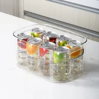 Creative House design semplice e ovale PET frigo food bottle drawer organizer piccolo contenitore per frigorifero in plastica trasparente