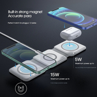 Chargeur de téléphone sans fil Android 3 en 1, pliable, magnétique, universel, portable, chargeur de téléphone sans fil rapide pour Iwatch