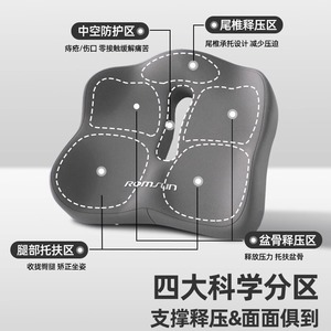 Zhebao Coccyx Decompression Memory <b>Foam</b> Seat Cushion Post-operative Post-operative <b>Seating</b> Pad <b>for</b> Prolonged Sitting, - Product Image 4