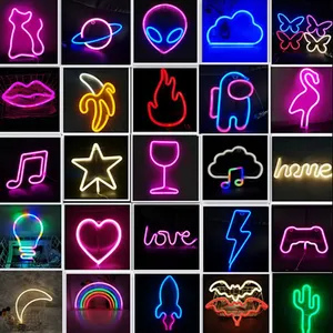 Ledネオンサインライトバタフライレインボースターハンドハロールームパーティーウェディングデコレーションクリスマスギフトナイトおもちゃアニマルキッズライト - Product Image 6