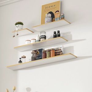 Rustic Wood Floating <strong>Shelves</strong> <strong>Wall</strong> Mounted <strong>Oak</strong> <strong>Shelves</strong> with Invisible Brackets for Bedroom Kitchen Bathroom <strong>Wall</strong> Storage &amp; Decor - Product Image 6
