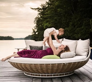 FYZK Grand Fauteuil <span class=keywords><strong>Suspendu</strong></span> en Rotin Nid d'Oiseau <span class=keywords><strong>Double</strong></span>, Hamac Balançoire d'Extérieur Étanche pour Patio et Balcon, Panier à Bascule Robuste pour Adultes - Product Image 1