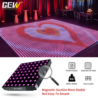 Piste de danse LED numérique magnétique portable avec télécommande DMX512 sans fil Pixel SD PC et accessoires