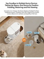 Distributeur automatique d'eau et de nourriture pour animaux de compagnie, moderne et écologique, avec commande à distance par application et minuterie Wi-Fi, pour chiens.