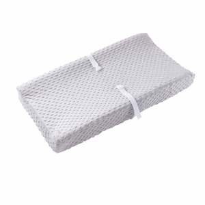Housse de table à langer en peluche Minky à pois super douce 33x17x7 pouces, draps de table à langer respirants pour bébé unisexe - Product Image 5