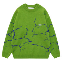 Personnalisé Nouveau Design foudre Jacquard Hommes Tricots Automne Hiver Pull À Manches Longues Ras Du Cou Tricot Pull Casual Hommes Pull