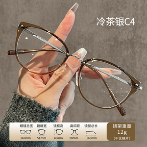 Montura de gafas Danyang Cat Eye 86093 con protección contra la luz azul para mujer, lentes de PC - Product Image 4