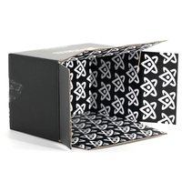 Caja de Cartón Corrugado Impresa por Ambos Lados con Logotipo Personalizado, Caja de Cartón Negra para Embalaje de Comercio Electrónico