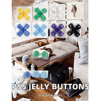 NSLikey Crystal Button Remplacement ABXY Jelly Boutons pour PS5 Controller Plastic Thumb Stick Cap Type ABXY Dpad