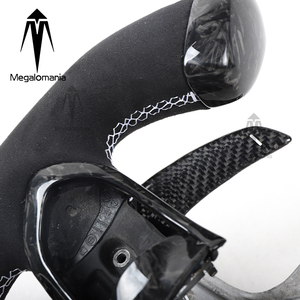 Volante in Fibra di Carbonio Forgiata Personalizzato con LED e Alcantara per <span class=keywords><strong>BMW</strong></span> I8 <span class=keywords><strong>I3</strong></span>, Plug & Play, Montaggio Diretto, Stile Racing - Product Image 5