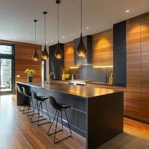 Magnifiques armoires de cuisine modulaires haut de gamme, îlot de cuisine personnalisé, structure en bois massif pour une transformation de cuisine extérieure moderne - Product Image 4