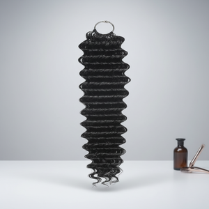 Treccia di <span class=keywords><strong>capelli</strong></span> effetto piuma, <span class=keywords><strong>capelli</strong></span> intrecciati pre-segmentati, adatti per donne di colore, stile all'uncinetto a onde profonde - Product Image 1