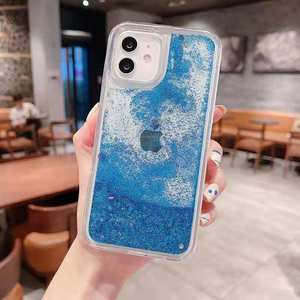 Coque de téléphone transparente colorée liquide sables mouvants pour iphone xs max xr x 11 12 <span class=keywords><strong>13plus</strong></span>, pour iphone 15 pro étui liquide paillettes - Product Image 4