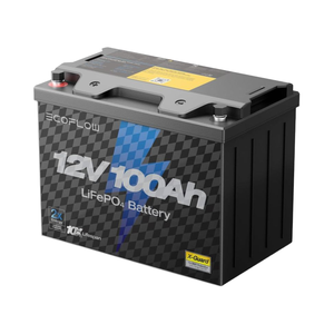 Untuk EcoFlow <span class=keywords><strong>12V</strong></span> 100Ah LiFePO4 kelompok paket baterai 27 siklus dalam RV energi surya Trolling 10 tahun umur 100A BMS untuk - Product Image 1