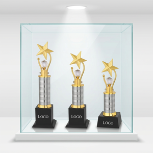 High-end Recognition Award Trophy Decorative Crystal Diamond Die Casting Metal UV Printing Laser Engraved Portable POOJA GIFT - Product Image 1