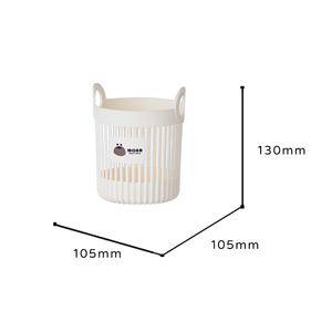 Cubo de Almacenamiento Redondo de Plástico PP MONR, Sostenible, con Doble Asa, para Material de Oficina, Brochas de Maquillaje, Organizador de Escritorio para Uso Doméstico - Product Image 5