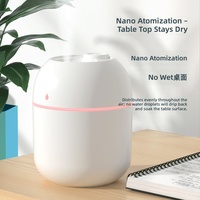Humidificateur de bureau USB mini portable 220 ml avec lumières colorées, aromathérapie ultrasonique pour la maison et la voiture