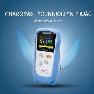 Oxymètre de pouls électrique portable <span class=keywords><strong>pour</strong></span> bébé et enfant, moniteur d'oxygène sanguin néonatal avec capteur de doigt - Product Image 4