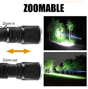 Brightenlux 1000 люмен супер яркий зум фонарик usb перезаряжаемый светодиодный фонарик для кемпинга - Product Image 3