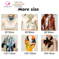 Écharpe en soie twill à impression numérique 100% soie personnalisée, écharpes en soie à impression personnalisée
