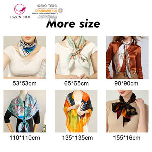 シルクスカーフ100% シルクデジタルプリントシルクツリルスカーフカスタム印刷 - Product Image 4