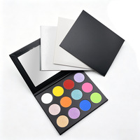 12-Farben Lidschatten-Palette 36mm Runde Lidschatten-Palette Matt Perlglanz Gemischte Farben Lidschatten
