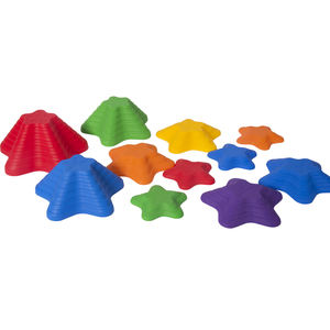 Jeu de pierres d'équilibre pour enfants, 11 pièces, blocs d'équilibre empilables antidérapants de Style étoile de mer, jouets d'équilibre pour tout-petits - Product Image 4