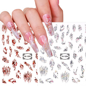สติ๊กเกอร์ติดเล็บ 2D กันน้ำ ดีไซน์หรูหรา สำหรับตกแต่งเล็บ DIY - Product Image 1