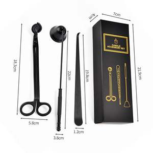 <span class=keywords><strong>3</strong></span>-in-1-Kerzzubehör-Set individualisiertes Logo Dochttrimmer-Dipper-Kerz-Schnüffler-Feuerlöscher Kerzenpflege-Kit mit Geschenkverpackung - Product Image 6