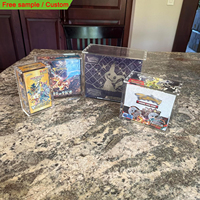 Boîte de Rangement Magnétique en Acrylique/PS pour Cartes Pokémon, Boosters, ETB, MTG – Vitrine de Protection pour Blind Box et Coffret Dresseur d'Élite Transparent