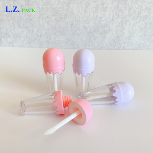 LZ Pack <span class=keywords><strong>Precio</strong></span> de fábrica Cono de helado 7ml Blanco Rosa Brillo de <span class=keywords><strong>labios</strong></span> Tubos vacíos Etiqueta privada personalizada Envase de brillo de <span class=keywords><strong>labios</strong></span> con varita - Product Image 6