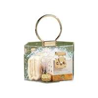 Boîte-cadeau de mariage en acrylique moderne personnalisée à haute transparence Présentoir portable et anti-poussière Cadre métallique de stockage polygonal pour fleur