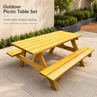Vente en gros d'usine de mobilier d'extérieur pour patio et jardin Table d'extérieur Table et banc de pique-nique en PEHD