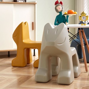 Sgabello Nordico Popolare per Bambini, Seduta a Forma di Animale Cartoon, Sedia in Plastica Rinforzata con Design Creativo per Uso Domestico - Product Image 1