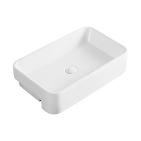 Fournisseur chinois de sanitaires : Lavabo en céramique semi-encastré pour appartement et maison