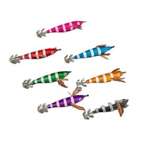 Hameçons en bois phosphorescents pour crevettes et calmars, 10 cm, monture explosive horizontale, ensemble de crevettes simulées, leurre vivant, matériel de pêche