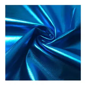20D 400T fire retardant gold foiled elastic drama wedding knitted shiny laser polyester fabric decoration inflatable boat