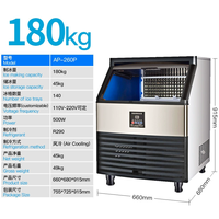 Machine à glaçons automatique commerciale en acier inoxydable haute efficacité 120 kg/24 h pour restaurant, café, bar, supermarché